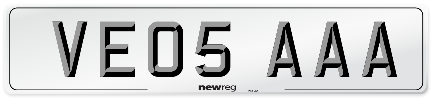VE05 AAA Number Plate from New Reg